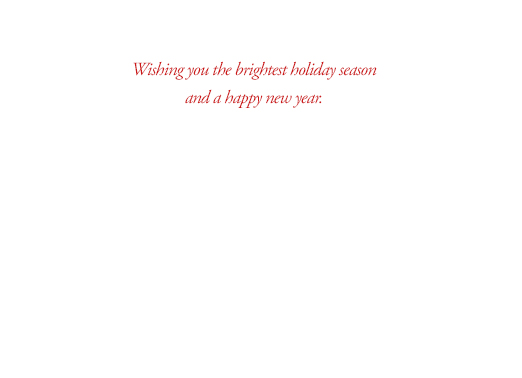 Happy Holidays Foil Christmas Card Inside