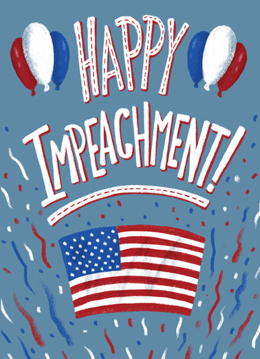 Happy Impeachment Lettering Card Cover