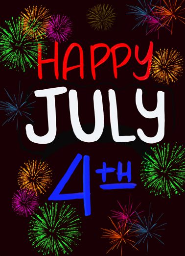 Happy July 4th Cute Ecard Cover