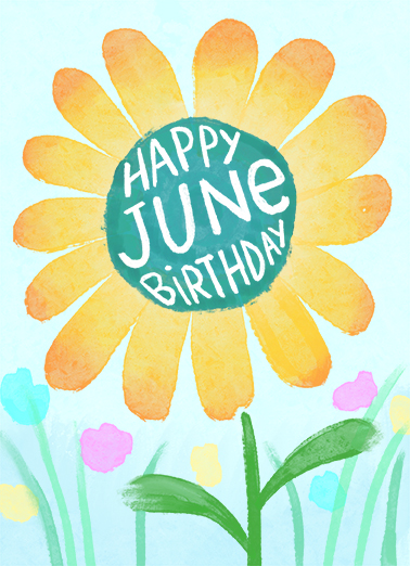 Happy June Birthday June Birthday Ecard Cover