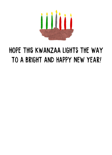 Happy Kwanzaa Seasons Greetings Card Inside