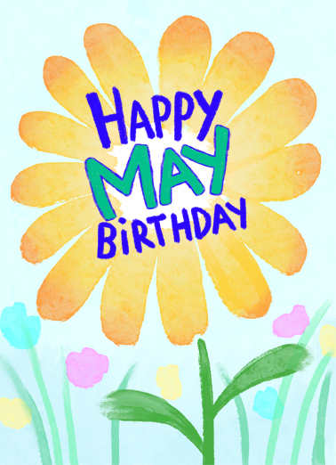 Happy May Birthday May Birthday Ecard Cover