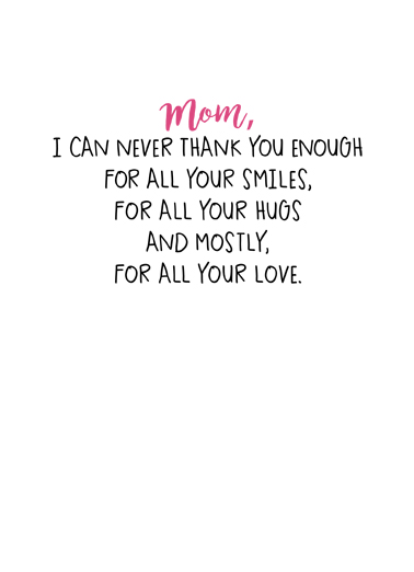 Happy Mothers Day Flowers Hug Card Inside