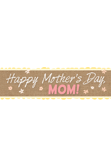 Happy Mothers Day Mom From Daughter Card Cover