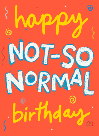 Happy Not So Normal Lettering Ecard Cover