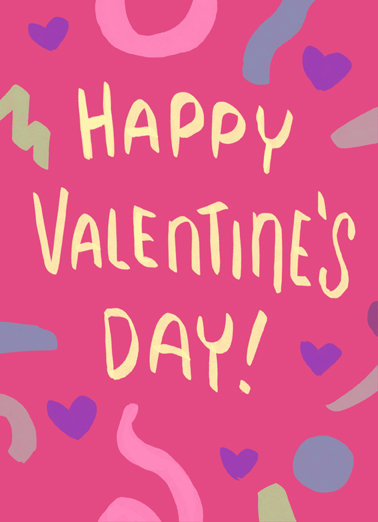 Happy Val Shapes Lettering Ecard Cover