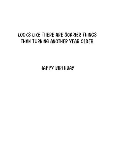 Harris Walz Scary Birthday Card Inside