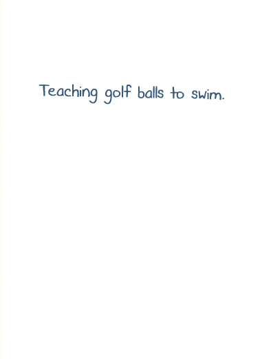 Have Fun Golfing Golf Card Inside