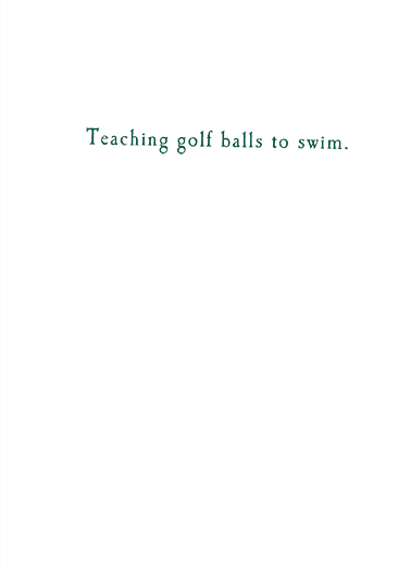 Have Fun golf balls Tim Card Inside