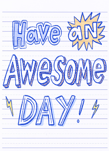 Have an Awesome Day Lettering Card Cover