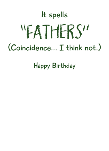 He Farts Bday For Dad Card Inside