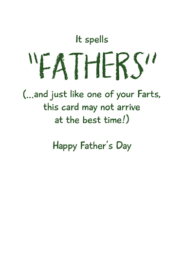 He Farts Belated  Ecard Inside