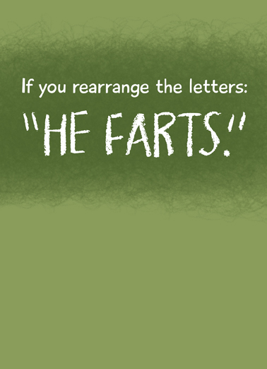 He Farts Father's Day Ecard Cover