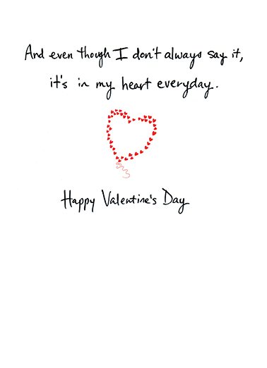 Heart Balloon For Husband Ecard Inside