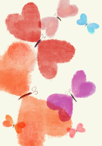 Heart Butterflies Valentine's Day Ecard Cover