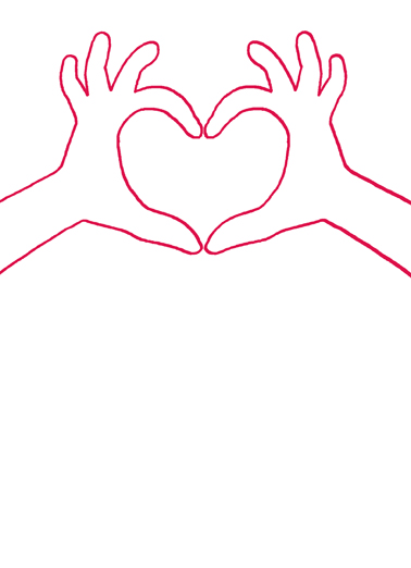 Heart Hands Val Valentine's Day Card Cover