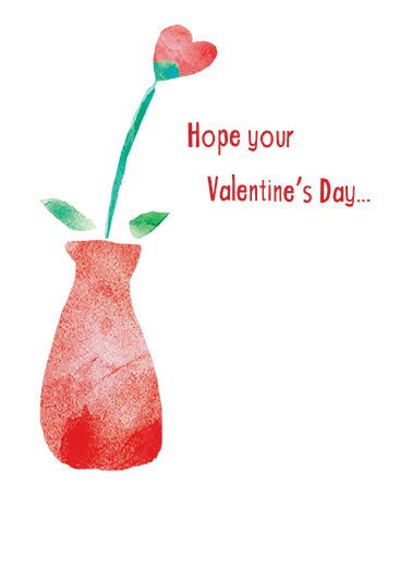 Heart Vase Valentine's Day Ecard Cover