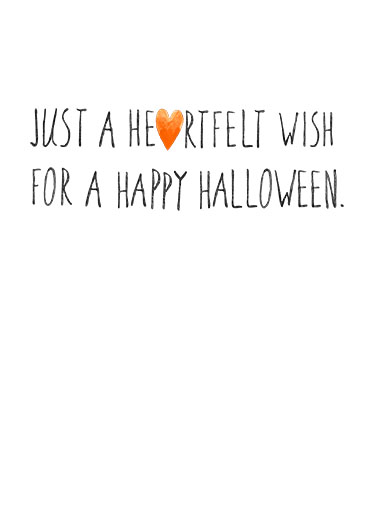 Heartfelt Halloween For Kids Card Inside