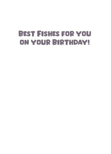 Hello Fish Food Card Inside