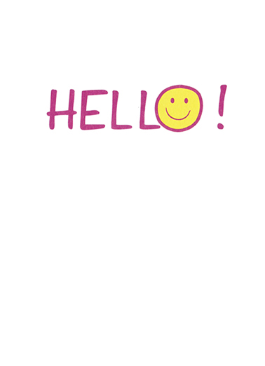 Hello 5x7 greeting Card Inside