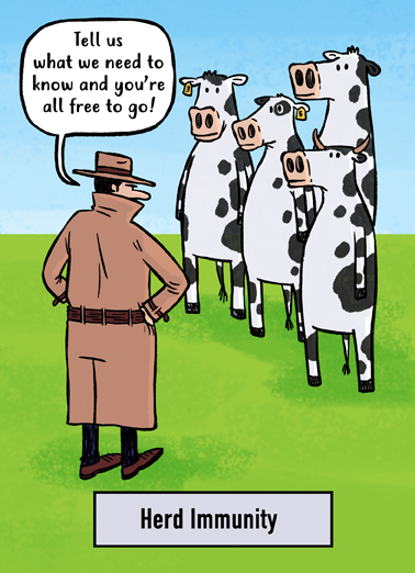 Herd Immunity Funny Card Cover