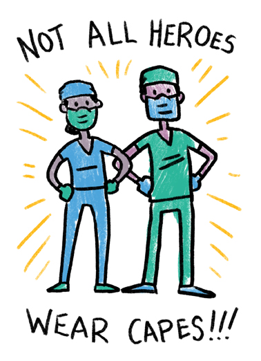 Heroes Capes 5x7 greeting Card Cover