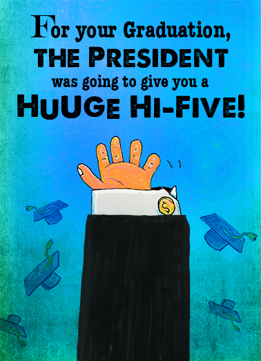 Hi 5 Grad Graduation Card Cover