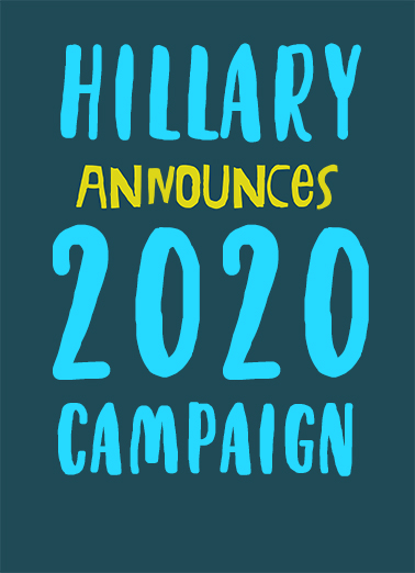 Hillary Announces April Fools' Day Card Cover