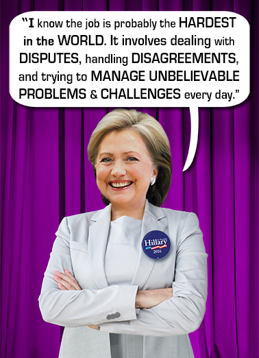 Hillary Challenges Mother's Day Ecard Cover