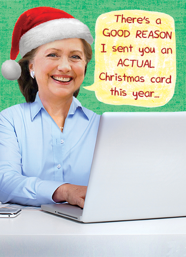 Hillary Christmas Card Funny Political Card Cover