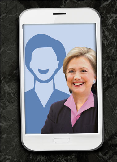Hillary Selfie  Ecard Cover