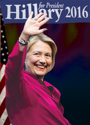 Hillary Smile 5x7 greeting Ecard Cover