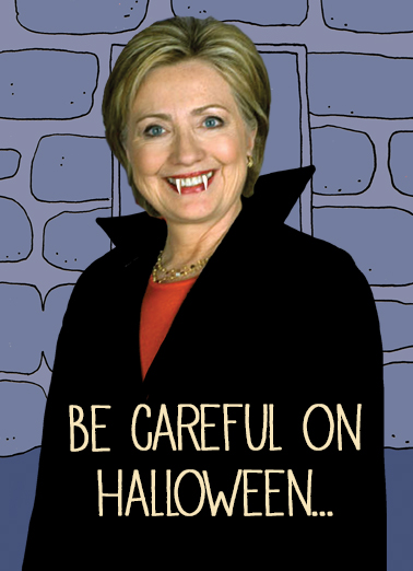 Hillary Vampire Halloween Card Cover