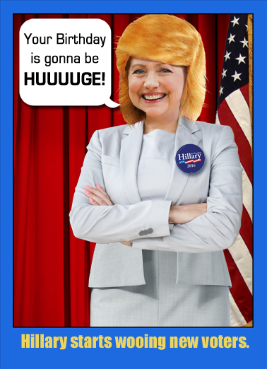 Hillary Wooing Hillary Clinton Ecard Cover