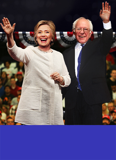 Hillary and Bernie Funny Political Card Cover