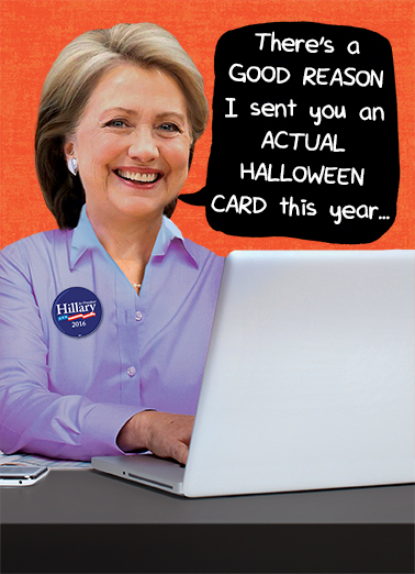 Hillary's Halloween Card Hillary Clinton Card Cover