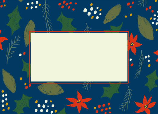 Holiday Border Christmas Card Cover
