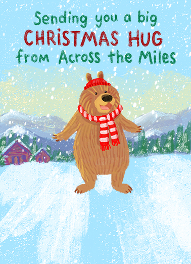 Holiday Greetings Hug Christmas Ecard Cover