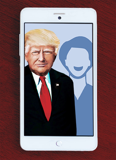 Holiday Trump Selfie  Card Cover
