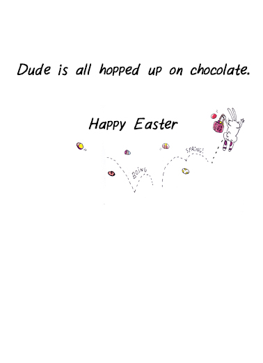 Hopped Up Easter Ecard Inside