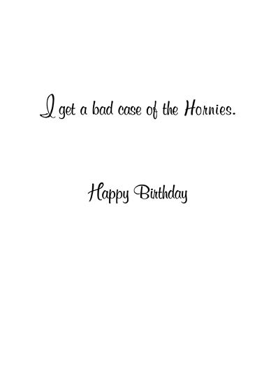 Hornies 5x7 greeting Card Inside