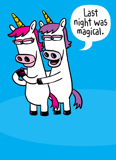 Horny Unicorn Valentine's Day Card Cover