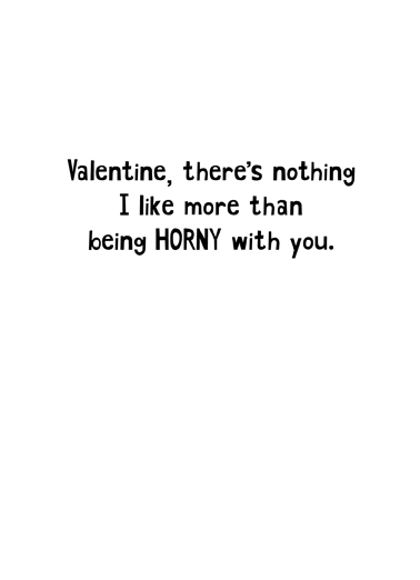 Horny Unicorn Valentine's Day Card Inside