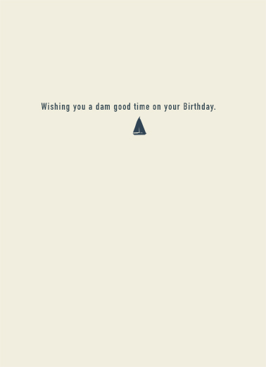 Hot Dam Birthday Card Inside