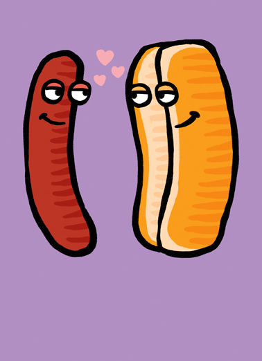 Hot Dog (Love) 5x7 greeting Card Cover