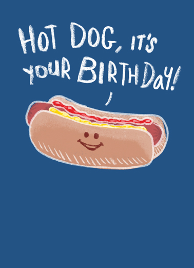 Hot Dog Buns Bday  Card Cover