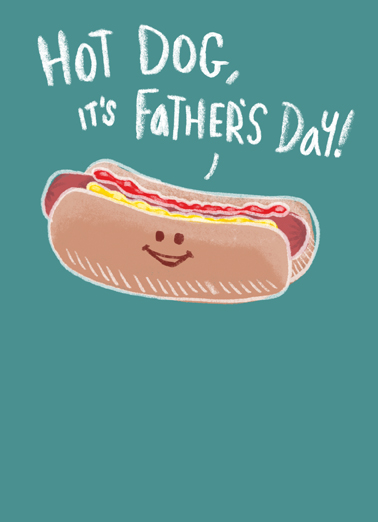 Hot Dog Buns Father's Day  Card Cover
