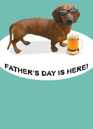 Hot Dog Dad Father's Day Ecard Cover