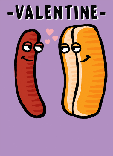 Hot Dog val Love Card Cover