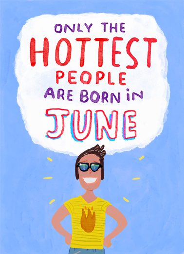 Hottest in June June Birthday Ecard Cover